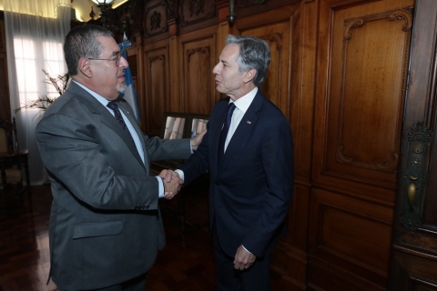 Presidente Bernardo Arévalo recibió al Secretario de Estado de Estados Unidos Antony Blinken 20240507